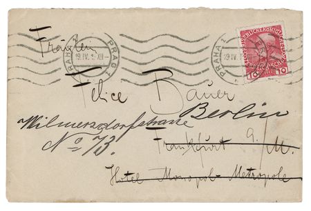 Lot #491 Franz Kafka Signed Envelope - Image 1
