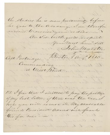 Lot #4 John Adams Signed Free Frank - Image 2