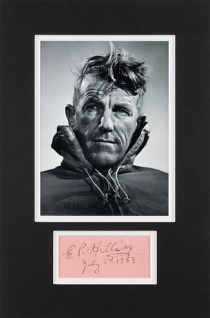 Lot #201 Edmund Hillary Signature - Image 1