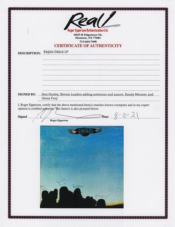 Lot #589 The Eagles Signed Promotional Debut Album - Image 8