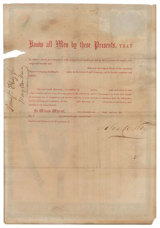 Lot #305 Henry Wells and William Fargo Document Signed - Image 2