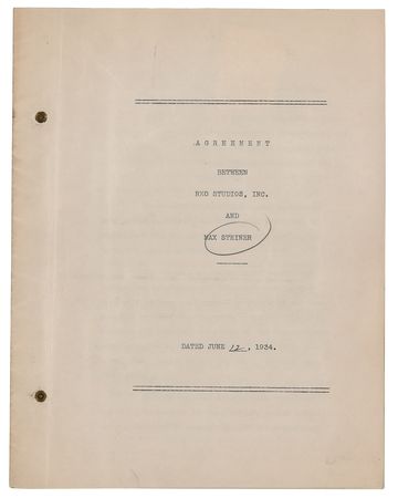 Lot #687 Max Steiner Document Signed - Image 1