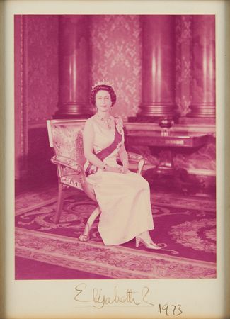 Lot #118 Queen Elizabeth II Signed Photograph - Image 1