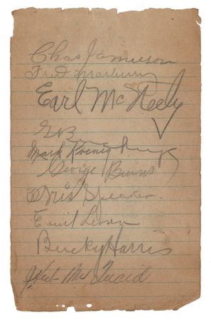 Lot #848 Tris Speaker and Herb Pennock Signatures - Image 1