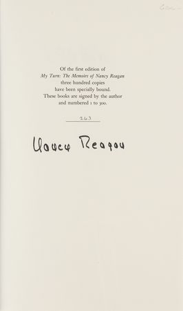 Lot #56 Nancy Reagan Signed Book - Image 2