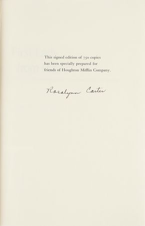 Lot #26 Rosalynn Carter Signed Book - Image 2