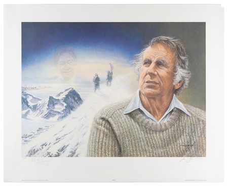 Lot #202 Edmund Hillary Signed Print - Image 1
