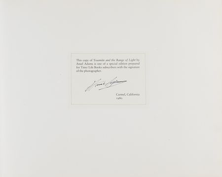 Lot #427 Ansel Adams Signed Book - Image 2