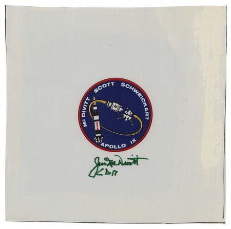 Lot #396 Jim McDivitt Signed Beta Cloth - Image 1