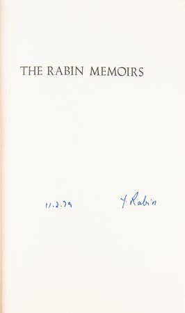 Lot #276 Yitzhak Rabin Signed Book - Image 2
