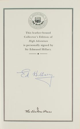 Lot #205 Edmund Hillary Signed Book - Image 2