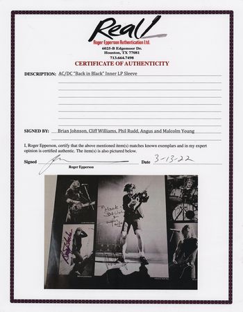 Lot #579 AC/DC Signed Album - Image 3