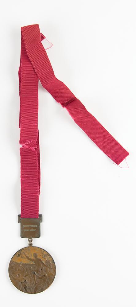 Médaille De Lutte Wrestling France 1958 - Challenge P. MOYAT 3° - Original