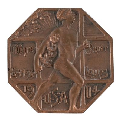 Lot #4078 St. Louis 1904 Olympics Athlete's Participation Medal/Badge - Image 1