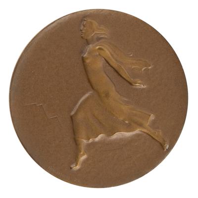 Lot #4086 St. Moritz 1948 Winter Olympics Bronze Participation Medal - Image 1