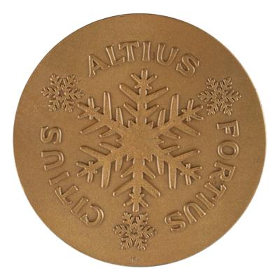 Lot #4088 Oslo 1952 Winter Olympics Copper Participation Medal - Image 2