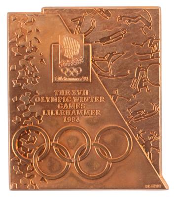 Lot #4108 Lillehammer 1994 Winter Olympics Copper Participation Medal - Image 1