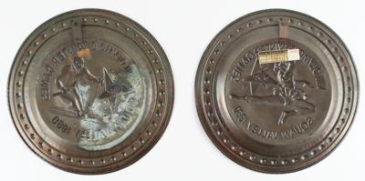 Lot #4273 Squaw Valley 1960 Winter Olympics (2) Souvenir Metal Wall Plates - Image 2