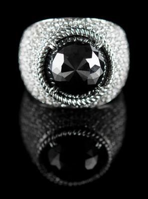 Lot #4040 Ryan Lochte's 14k White Gold Olympic Ring Custom-Made by Johnny Dang - Image 3