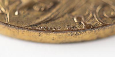 Lot #4079 Athens 1906 Intercalated Olympics Gilt Bronze Participation Medal - Image 3