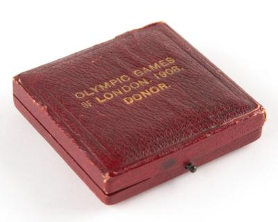 Lot #4080 London 1908 Olympics Gilt Bronze Participation Medal - Image 5