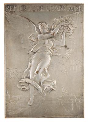 Lot #4044 Paris 1900 Summer Olympics Silvered Bronze Winner's Medal for Gymnastics (Fete Federale) - Image 1