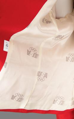Lot #4292 Diane Moyer's Los Angeles 1984 Summer Olympics Opening Ceremony Uniform and National Tribute Tour Red Blazer - Image 4