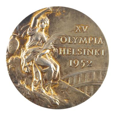 Lot #4055 Helsinki 1952 Summer Olympics Gold Winner's Medal for Swimming (4 × 200 Metre Freestyle Relay) - Image 1
