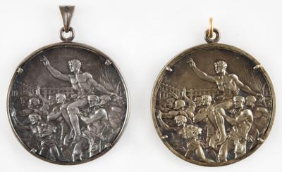 Lot #4054 London 1948 Summer Olympics Gold and Silver Winner's Medals - Image 1