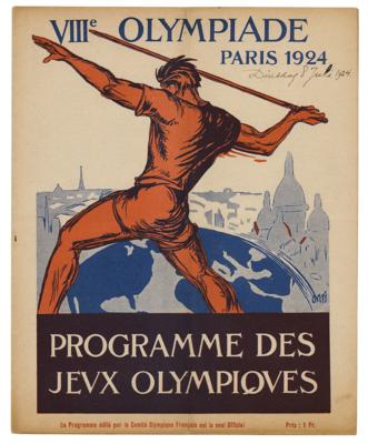 Lot #4233 Paris 1924 Summer Olympics Daily Program - Image 1