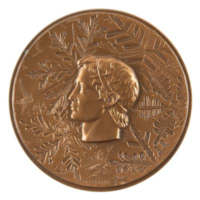 Lot #4096 Grenoble 1968 Winter Olympics Bronze Participation Medal - Image 1