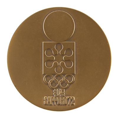 Lot #4097 Sapporo 1972 Winter Olympics Bronze Participation Medal - Image 1