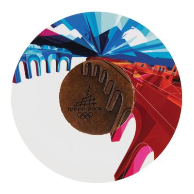 Lot #4112 Torino 2006 Winter Olympics Participation Medal - Image 1