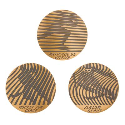 Lot #4060 Grenoble 1968 Winter Olympics Winner's Medals Proofs (3) - Image 1