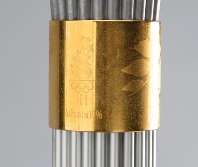 Lot #4050 Hal Haig Prieste's Antwerp 1920 Summer Olympics Bronze Winner's Medal and Participation Medal, and Atlanta 1996 Summer Olympics Torch - Image 6