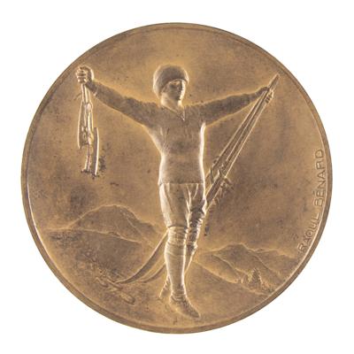 Lot #4051 Chamonix 1924 Winter Olympics Gold Winner's Medal - Image 1