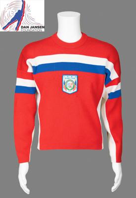 Lot #4331 Dan Jansen's Sarajevo 1984 Winter Olympics Team USA Sweater - Image 1