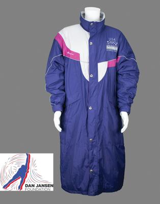 Lot #4334 Dan Jansen's Lillehammer 1994 Winter Olympics Team USA Jacket and Pants - Image 1