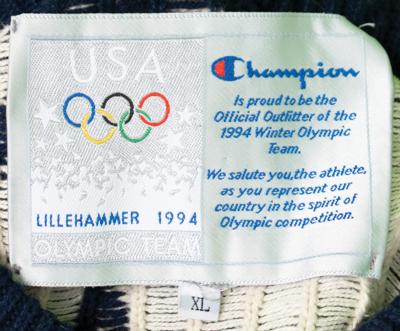 Lot #4336 Dan Jansen's Lillehammer 1994 Winter Olympics Team USA Sweater - Image 3