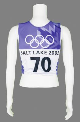 Lot #4301 Salt Lake City 2002 Winter Olympics Super Giant Slalom Skiing Starting Bib - Image 2