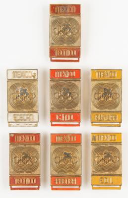 Lot #4180 Mexico City 1968 Summer Olympics (7) Official Badges - Image 1