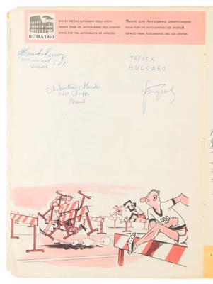Lot #4234 Rome 1960 Summer Olympics Program Signed by Athletes - Image 3