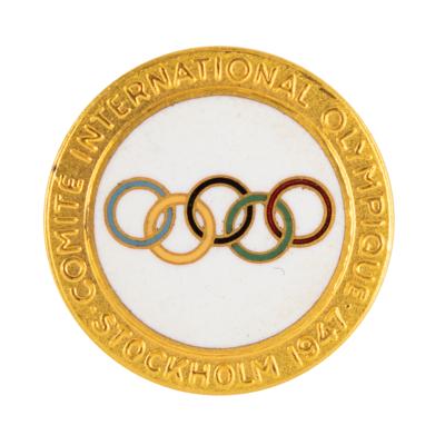 Lot #4126 Stockholm 1947 IOC Session Badge