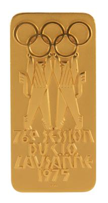 Lot #4136 Lausanne 1975 IOC Session Badge - Image 1