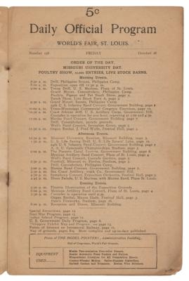 Lot #4225 St. Louis 1904 Olympics Program - Image 2