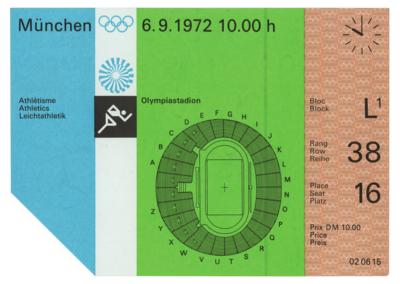 Lot #4241 Munich 1972 Summer Olympics Memorial