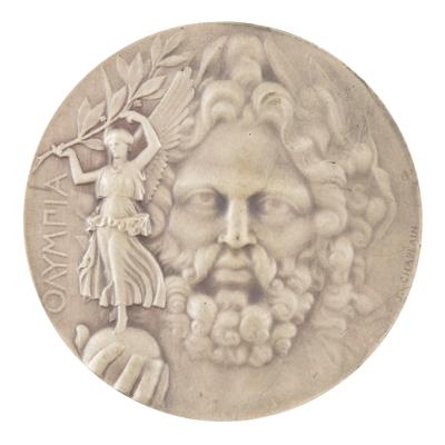 Lot #4048 Athens 1906 Intercalated Olympics Silver Winner's Medal - Image 1