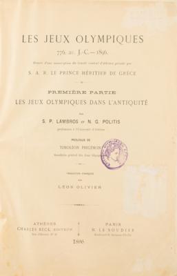 Lot #4212 Athens 1896 Olympics Official Two-Volume Report - Image 3