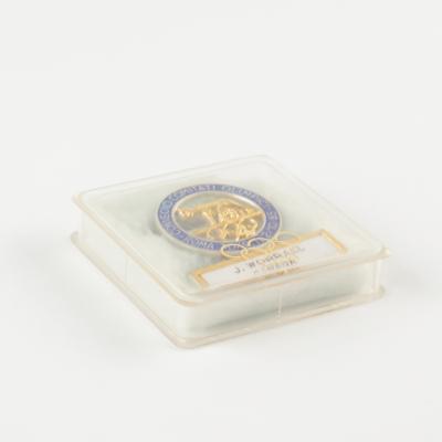 Lot #4177 Rome 1965 National Olympic Committees (ANOC) First General Assembly Badge for James Worrall - Image 2