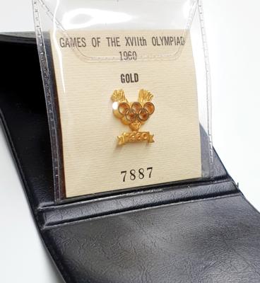 Lot #4058 Rome 1960 Summer Olympics Gold Winner's Medal Pin - Image 1